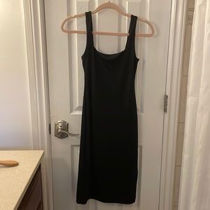 Black Bodycon Knee Length Dress